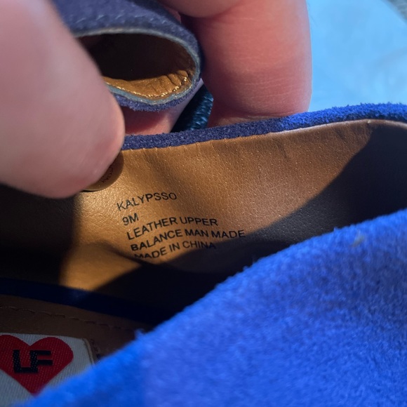 Steve Madden x LF tall blue suede wedges with ankle strap - Picture 4 of 5